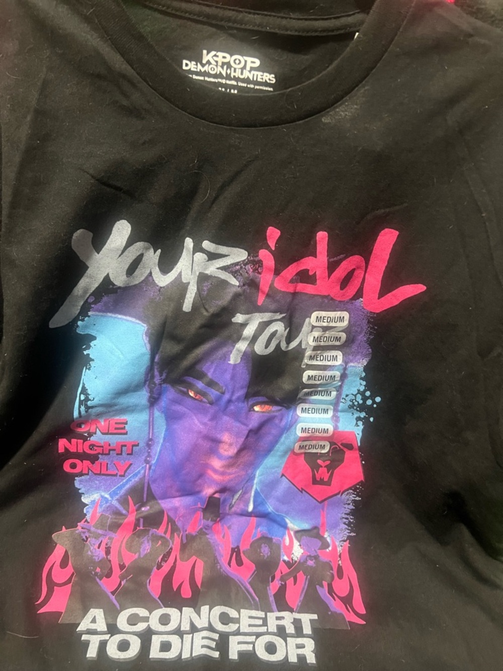 'Your Idol' Black Graphic Kids Tee